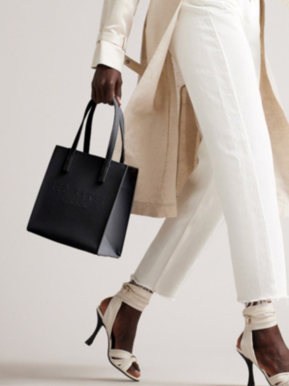 Ted Baker Black Crosshatch Small Icon Bag